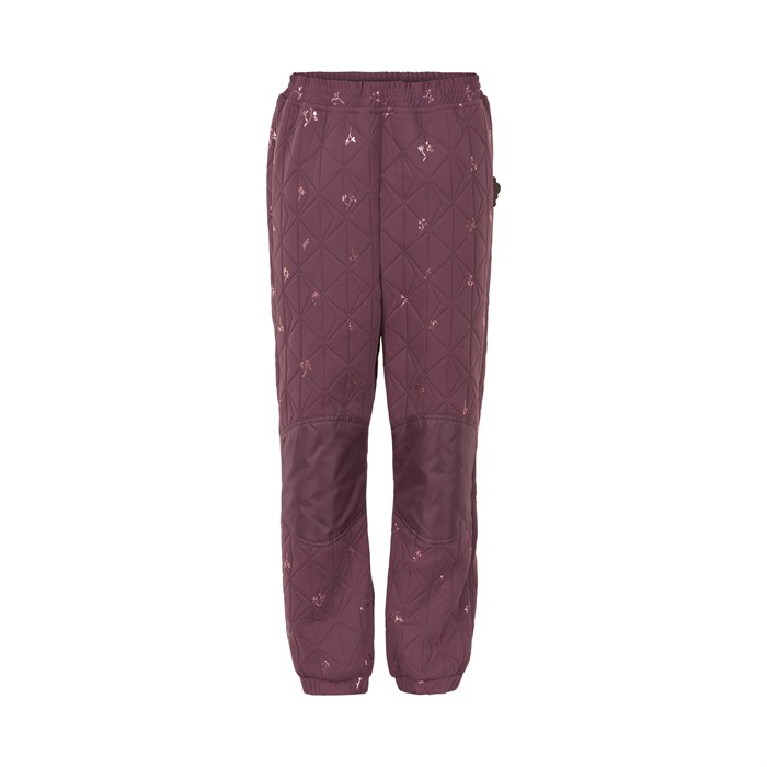 By Lindgren - Sigrid thermo pants - Violet Flower w. Rose Gold AOP