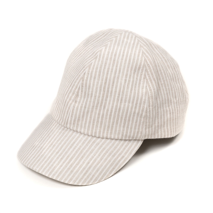 Huttelihut Cap boy - Linen Camel stribes