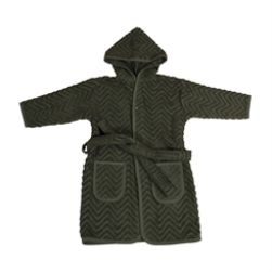 Filibabba badekåbe - Zigzag Dark Green 1-2 år