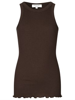 Rosemunde uld top - Black brown