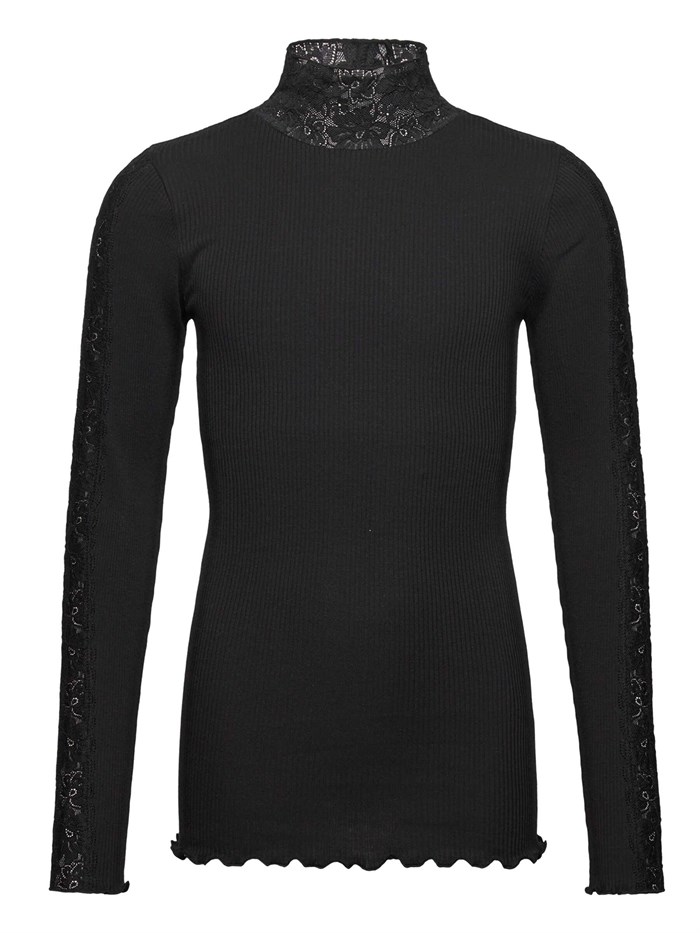 Rosemunde LS w/lace - Black