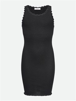 Rosemunde Silk dress w/lace - Black