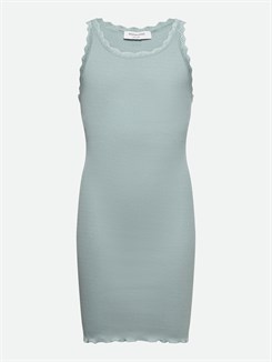 Rosemunde Silk dress w/lace - Blue mist