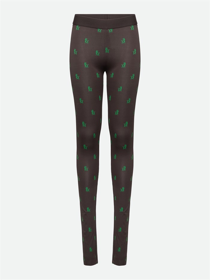 Rosemunde leggings - Monogram green print