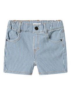 Lil' Atelier Halfdan loose denim shorts - Zen Blue
