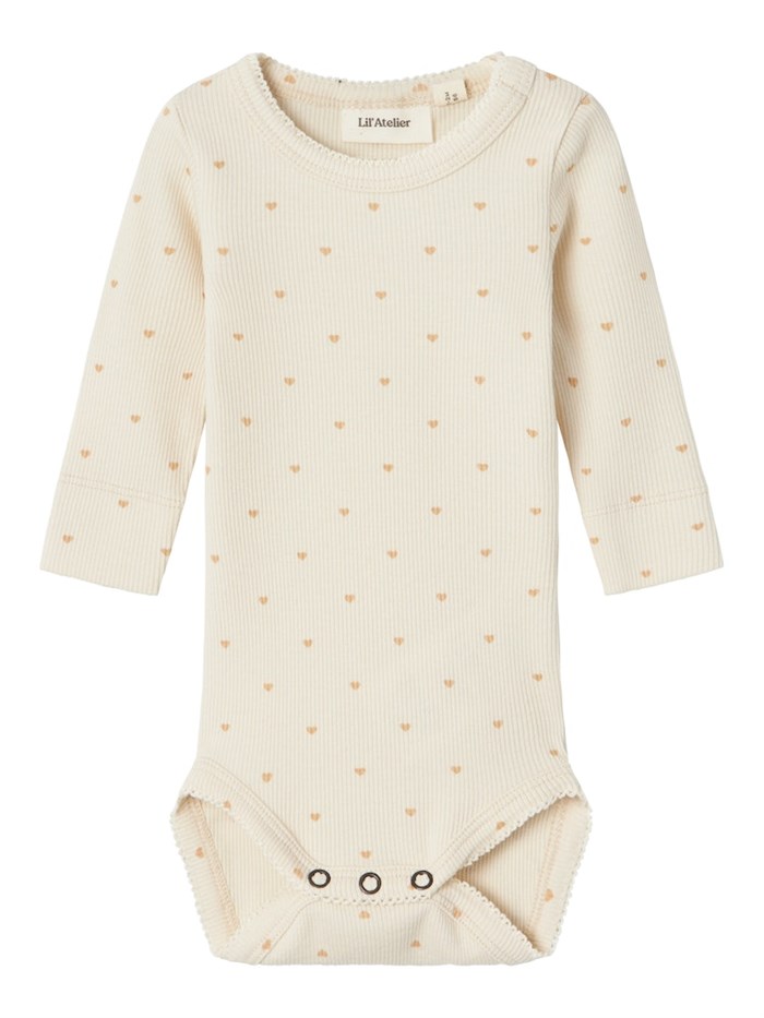 Lil\' Atelier Gago LS slim body - Turtledove hearts