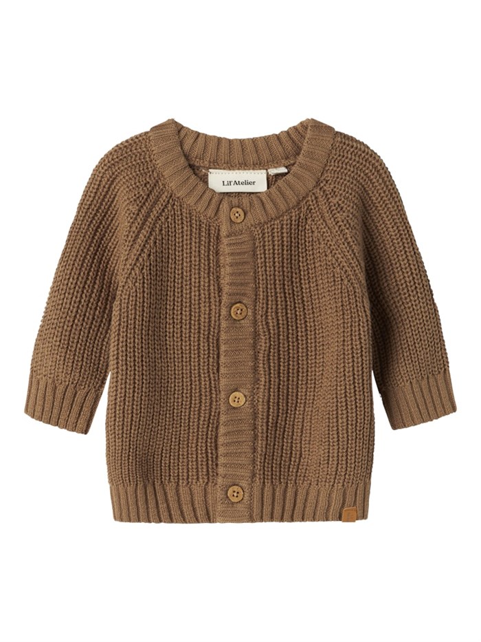 Lil\' Atelier Emlen LS knit cardigan - Sepia Tint