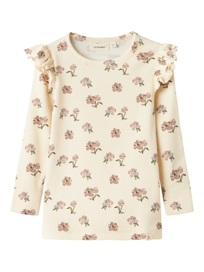 Lil\' Atelier Gavo LS slim top - Turtledove peony