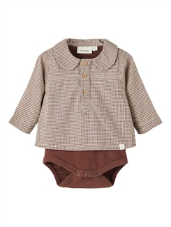 Lil' Atelier Ross LS Boxy bodyshirt - Rocky Road