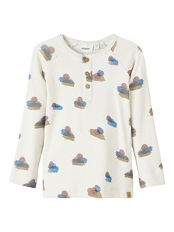 Lil' Atelier Geo LS T-shirt - Turtledove