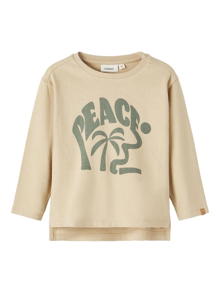 Lil\' Atelier Nelo LS loose t-shirt - Warm sand