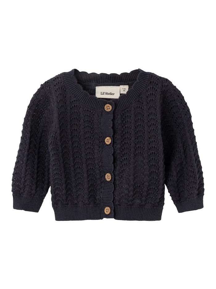 Lil\' Atelier Gliva LS knit cardigan - Periscope