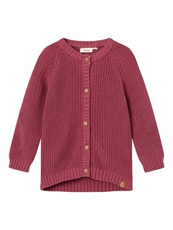 Lil' Atelier Emlen LS strik cardigan - Dry rose