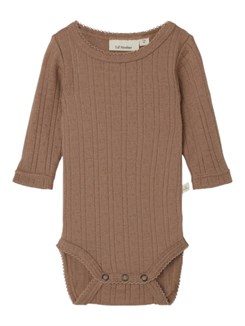 Lil' Atelier Naima LS wool body - Beaver Fur