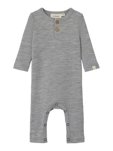 Lil\' Atelier Fable LS wool suit - Grey Melange