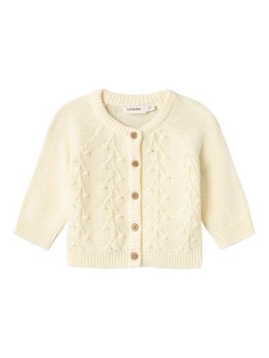 Lil\' Atelier Kaja LS knit cardigan - Lemon icing