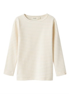 Lil' Atelier Flake LS slim top - Coconut Milk