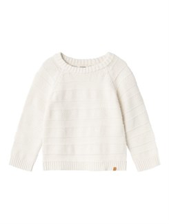 Lil' Atelier Larson LS knit - Coconut Milk