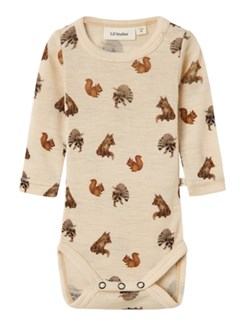 Lil' Atelier Nimo LS wool body - Sandshell