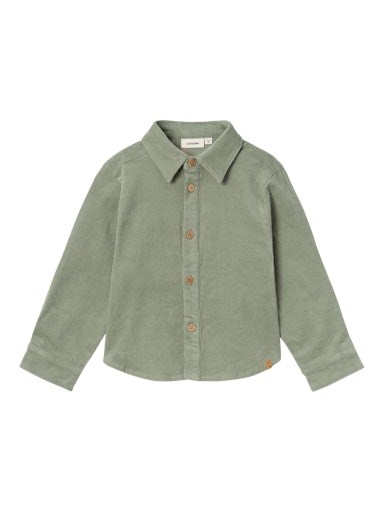 Lil\' Atelier Obert LS cord shirt - Seagrass