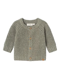 Lil' Atelier Olfert LS knit cardigan - Seagrass