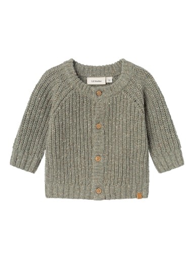 Lil\' Atelier Olfert LS knit cardigan - Seagrass