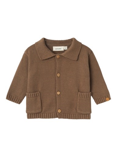 Lil\' Atelier Theo LS knit cardigan - Shitake