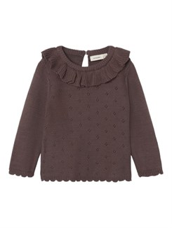 Lil' Atelier Laguna LS knit - Peppercorn