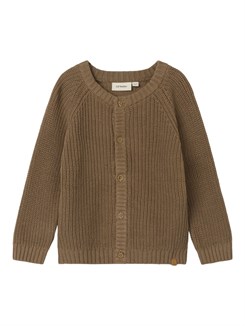 Lil' Atelier Emlen LS knit cardigan - Sepia Tint