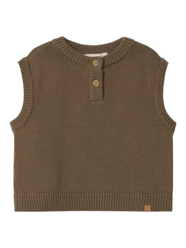 Lil\' Atelier Ramlo knit vest - Shitake