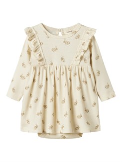 Lil' Atelier Lavo LS body dress - Turtledove rabbit