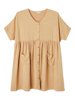 Lil' Atelier Heather Oversized dress - Iced Coffee