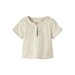 Lil' Atelier Diogo SS Boxy shirt - Turtledove stripes