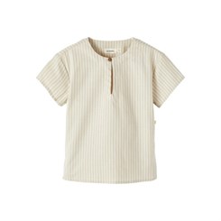 Lil' Atelier Diogo SS Boxy shirt - Turtledove stripes