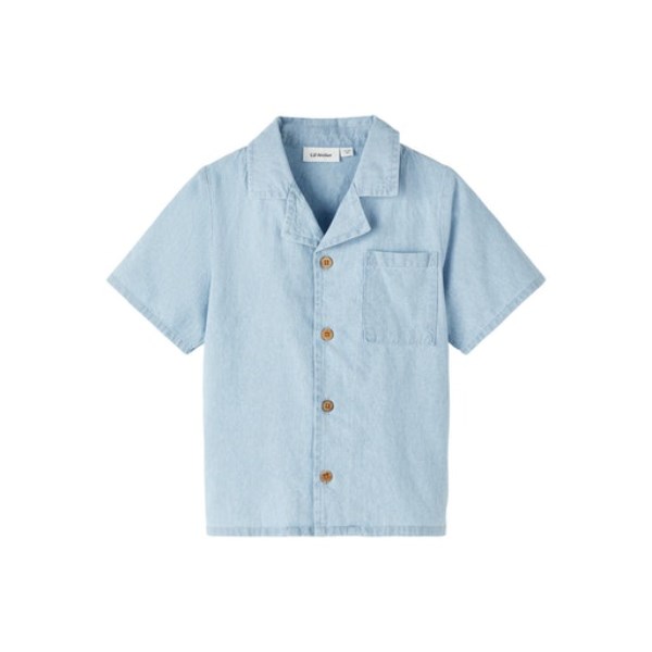 Lil\' Atelier Daley SS loose shirt - Light Blue Denim