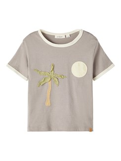 Lil' Atelier Hali t-shirt - Frost gray