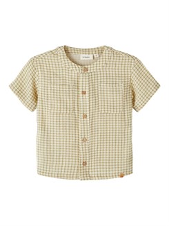 Lil' Atelier Hanson SS loose shirt - Sage