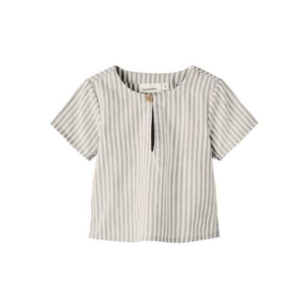 Lil\' Atelier Diogo SS Boxy shirt - Harbor mist stripes