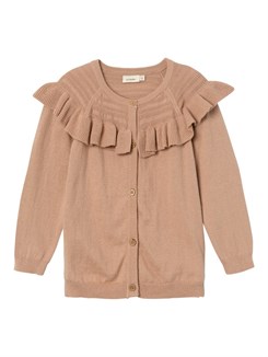 Lil' Atelier Nina LS knit cardigan - Nougat