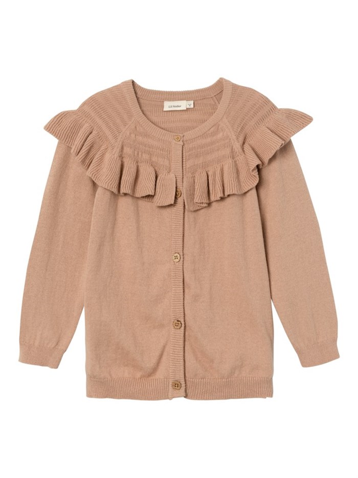 Lil\' Atelier Nina LS knit cardigan - Nougat