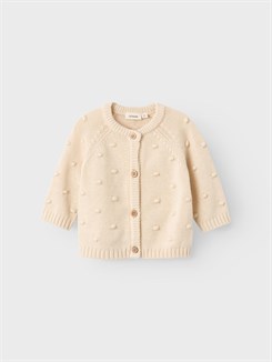 Lil' Atelier Gable LS knit cardigan - Fog