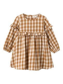 Lil' Atelier Beate LS dress - Golden brown