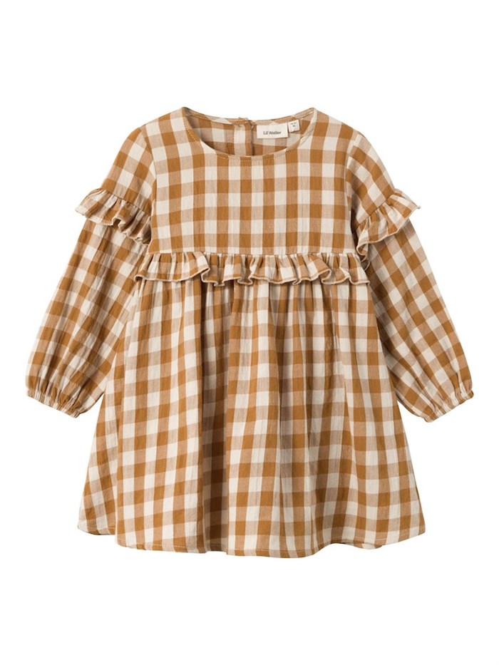 Lil\' Atelier Beate LS dress - Golden brown