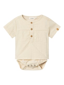 Lil' Atelier Homan SS loose bodyshirt - Bleached sand