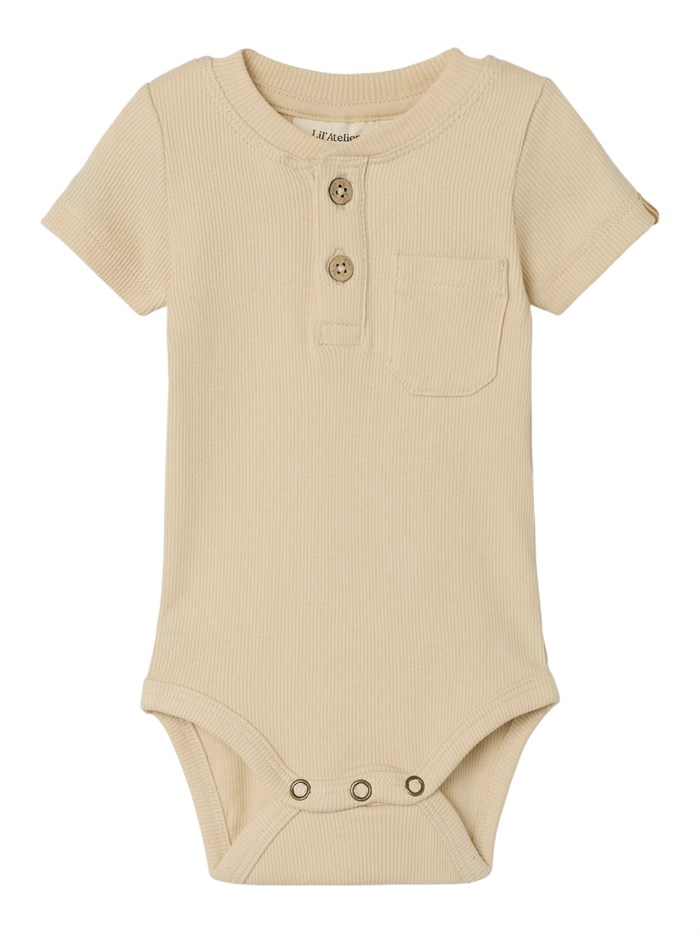 Lil\' Atelier Halli SS slim body - Bleached sand