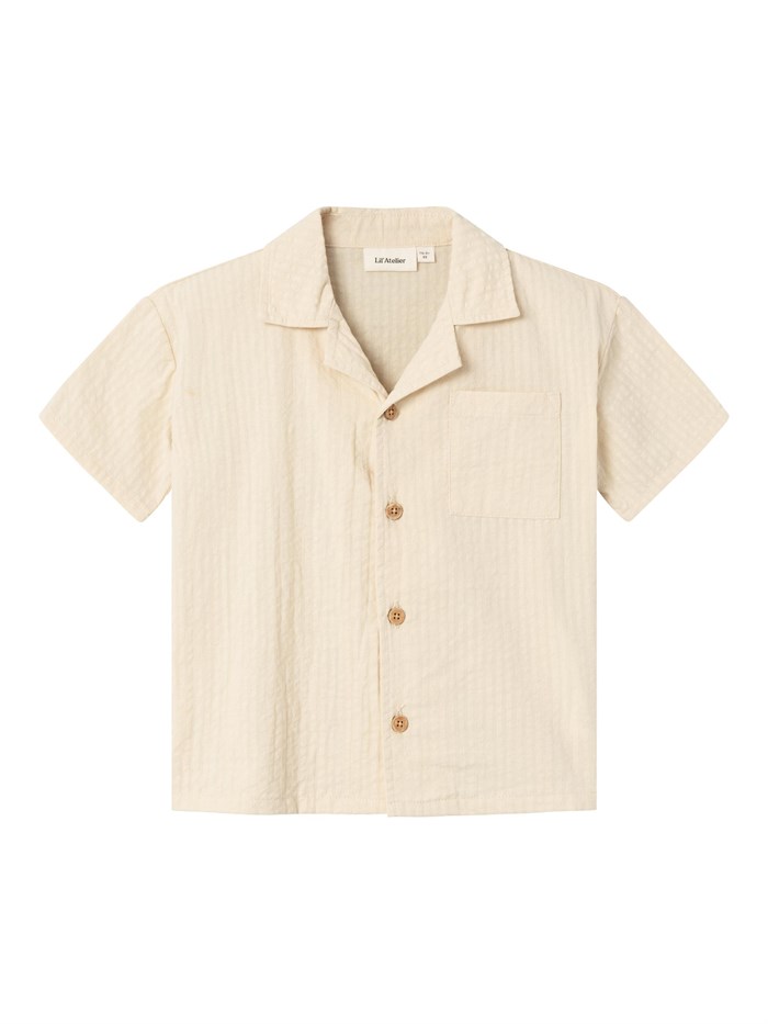 Lil\' Atelier Homan SS loose shirt - Bleached sand