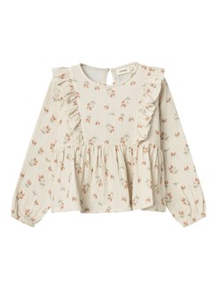 Lil' Atelier Biba LS loose shirt - Turtledove strawberry