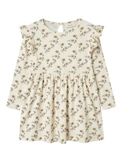 Lil' Atelier Gavo LS dress - Turtledove flowers