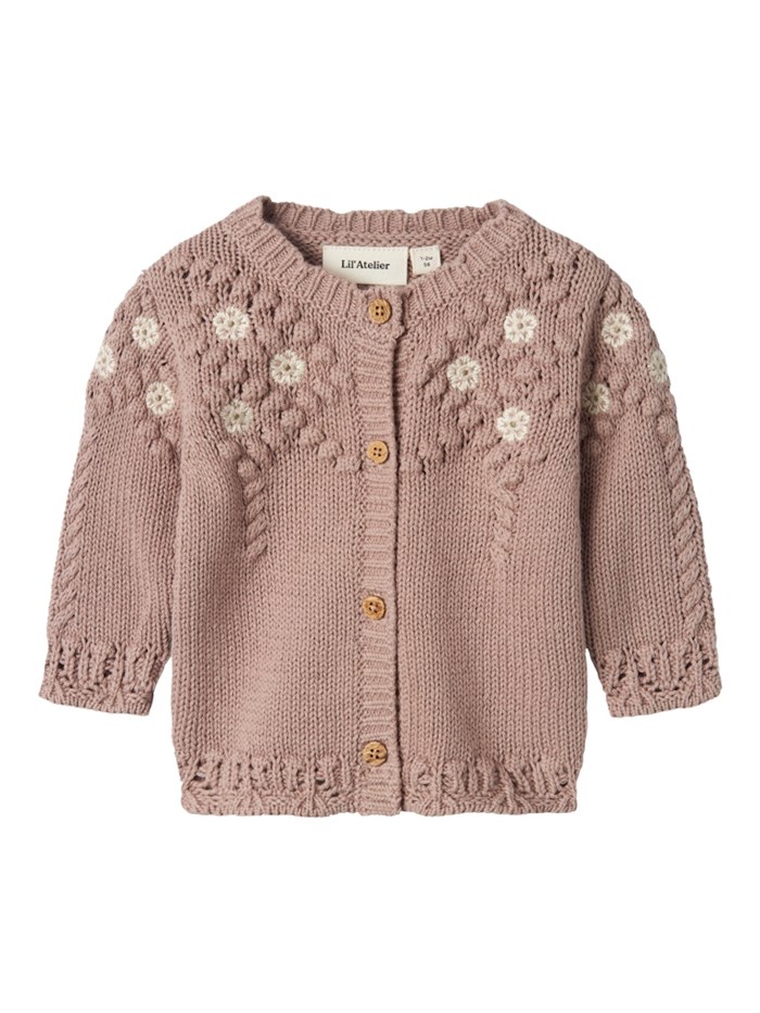 Lil\' Atelier Brianna LS knit cardigan - Etherea