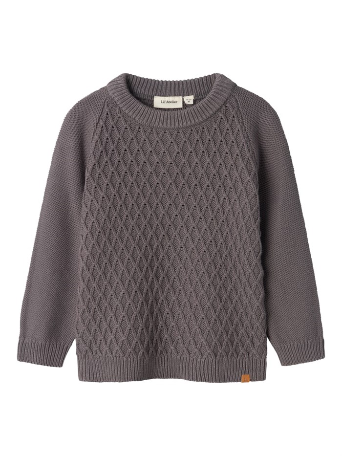 Lil\' Atelier Tobie LS knit - Pewter 